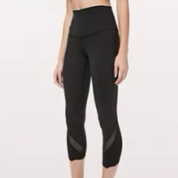 Lululemon Wunder Under Scalloped Hem Crop 24" *Special Edition Luon - Picture 2 of 2